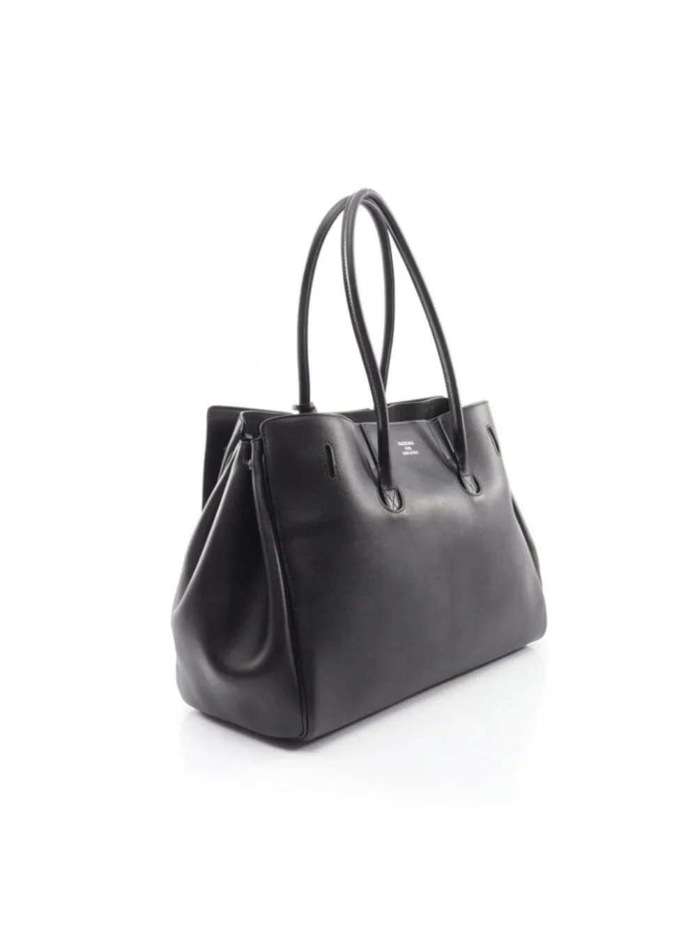 Balenciaga Tote Bag Bel Air Black Leather Carryall